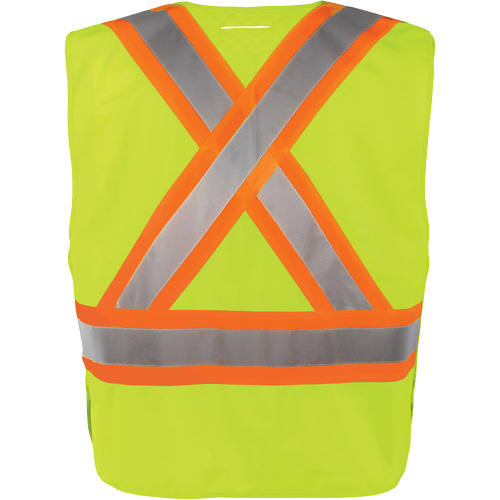 Gilet haute visibilit&eacute; &agrave; d&eacute;tachement rapide en 5 points, Orange haute visibilit&eacute;, Moyen/Petit, Polyester FMT Sales Ltd