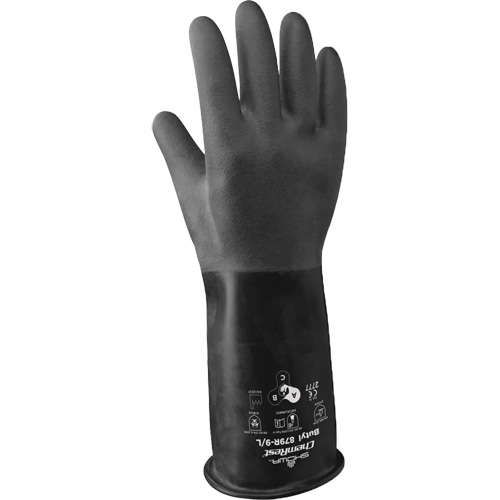 Gants r&eacute;sistants &agrave; l'acide 879R, Taille Grand/9, 14" lo, Caoutchouc butyle, 28 mils FMT Sales Ltd