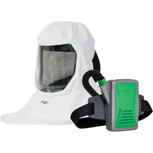 Respirateur T-Link avec casquette, tube de respiration, montage &agrave; la ceinture & APR motoris&eacute; PX5, Cagoule ample & visi&egrave;re, Pile Lithium-ion FMT Sales Ltd