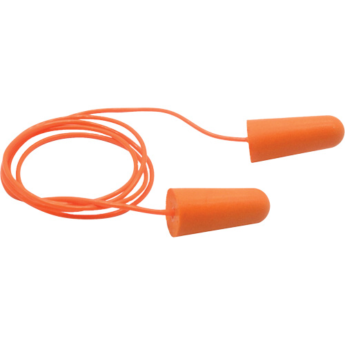 SEALTEC33 Orange Tapered PU Foam Disposable Earplugs, Corded, Bulk - Box, 33 dB NRR, One-Size FMT Sales Ltd