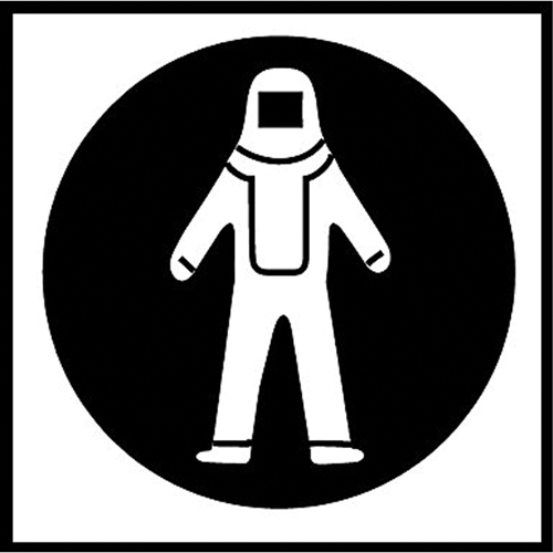 &eacute;tiquettes avec pictogramme Right to Know - Combinaison pleine protection, Vinyle, Feuille, 5/8" lo x 3/4" la FMT Sales Ltd