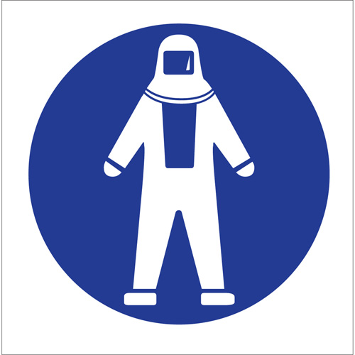 &eacute;tiquettes avec pictogramme Right to Know - Combinaison pleine protection, Vinyle, Feuille, 1-1/4" lo x 1-1/2" la FMT Sales Ltd