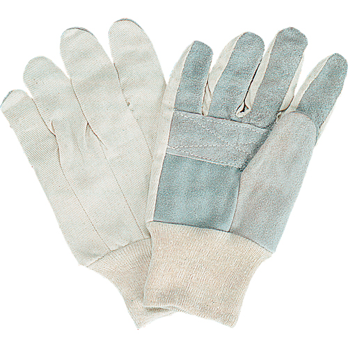 Gants de travail d'usage standard, Grand, Paume en Cuir de vache refendu FMT Sales Ltd