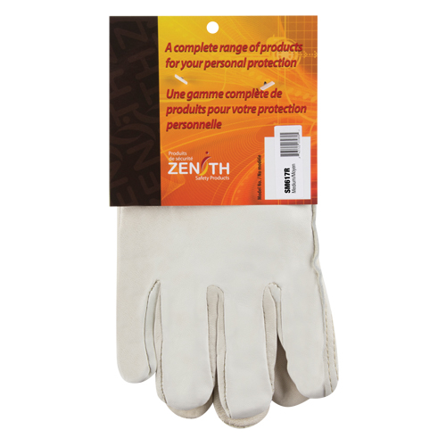 Gants de conducteur doubl&eacute;s pour l'hiver, Moyen, Paume en Cuir fleur de vache, Molleton FMT Sales Ltd