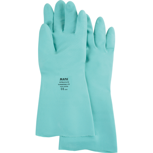 Gants &agrave; prise &agrave; motif en Z StanSolv, Taille Grand/9, 13" lo, Nitrile, 15 mils FMT Sales Ltd