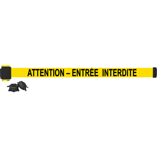 Barri&egrave;re &agrave; fixation murale, Plastique, Fixation magn&eacute;tique, 7', Ruban Noir et jaune FMT Sales Ltd