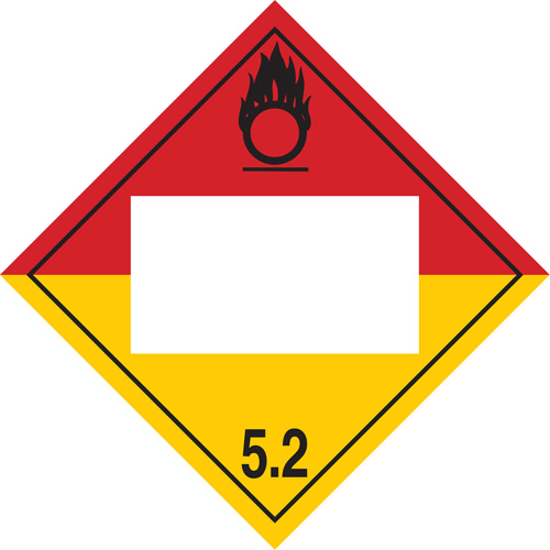 Plaque-&eacute;tiquette TMD peroxyde organique, Plastique FMT Sales Ltd