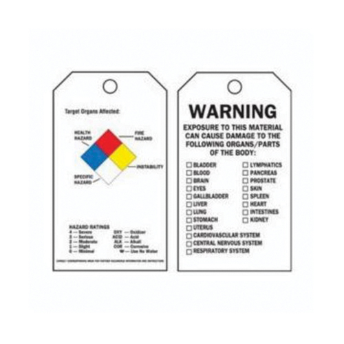 &eacute;tiquettes du droit &agrave; l'information, Polyester, 3" la x 5-3/4" h, Anglais FMT Sales Ltd