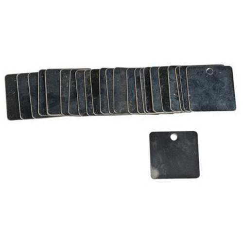 &eacute;tiquettes carr&eacute;es vierges pour vannes, Acier, 1-1/2" la x 1-1/2" h FMT Sales Ltd