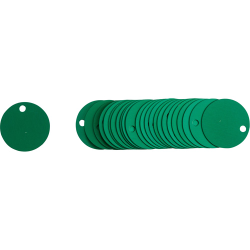 &eacute;tiquettes rondes vierges pour vannes, Aluminium, 2" dia. FMT Sales Ltd