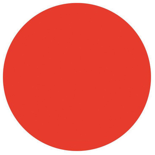 Round Write-On Labels, Circle, 3" L x 3" W, Red FMT Sales Ltd