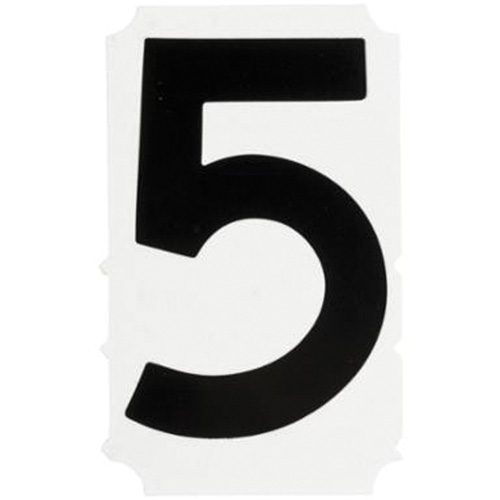 Quick-Align&reg; Individual Gothic Number and Letter Labels, 5, 4" H, Black FMT Sales Ltd