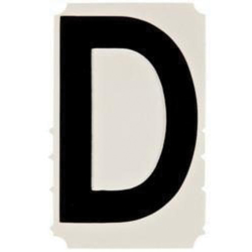 &eacute;tiquettes de lettres et chiffres gothiques individuels Quick-Align, D, 4" h, Noir FMT Sales Ltd