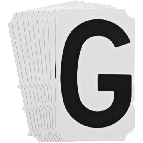 &eacute;tiquettes de lettres et chiffres gothiques individuels Quick-Align, G, 4" h, Noir FMT Sales Ltd