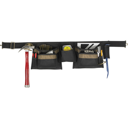 Deluxe Tool Belt Combo, Polyester, Black FMT Sales Ltd