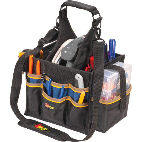 Grands porte-outils pour &eacute;lectriciens et travaux de maintenance, Polyester, 23 pochettes, Noir FMT Sales Ltd