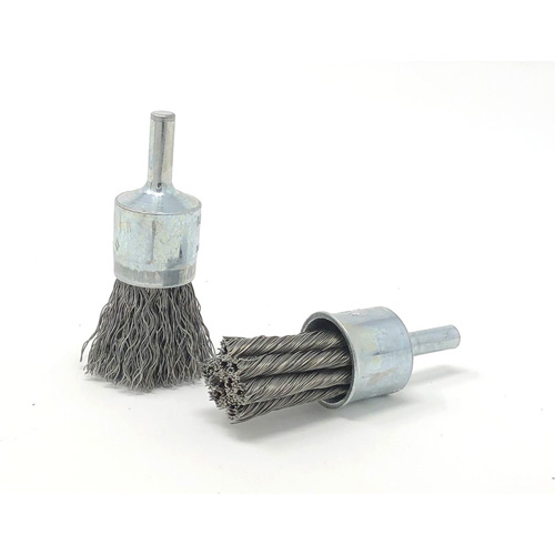 Brosse mont&eacute;e &agrave; fils ondul&eacute;s, 3/4" dia., dia. Des fils 0,014", Tige 1/4" FMT Sales Ltd