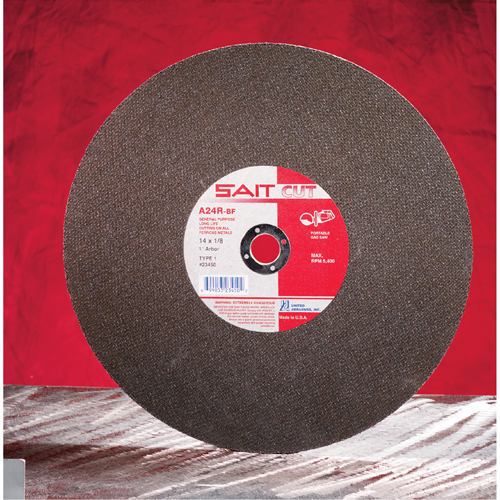 A24N Fast Grinding Wheel, 6" x 1/4", 7/8" Arbor, Aluminum Oxide, Type 27 FMT Sales Ltd