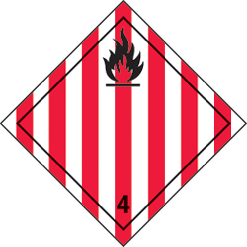 &eacute;tiquettes d'exp&eacute;dition TMD, Classe 4,1, Solides inflammables, Papier FMT Sales Ltd