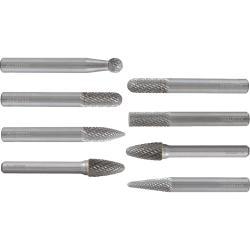 ALLSTEEL Carbide Burr Set, 8 Pieces FMT Sales Ltd