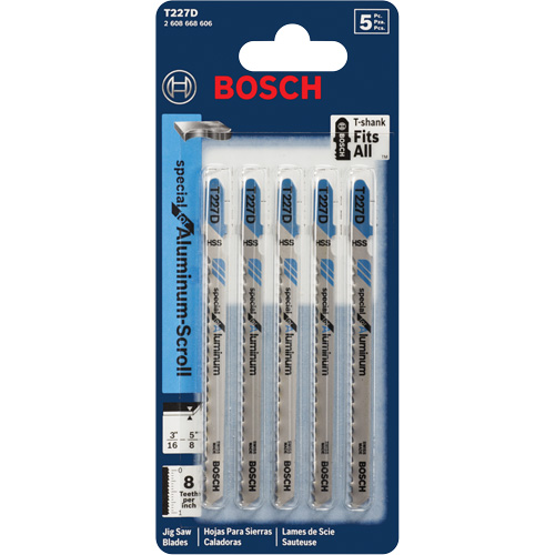Lames de scie sauteuse, Acier rapide, Tige en T, 4" lo, 8 dents par pouce FMT Sales Ltd
