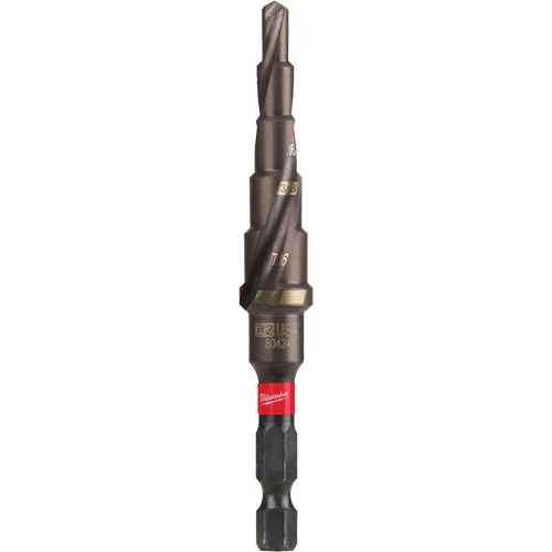 #2 Shockwave Impact Duty Step Drill Bit, 3/16" - 1/2" , 1/16" Increments, Titanium FMT Sales Ltd