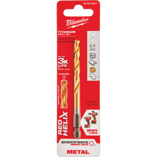 Foret Shockwave, 1/4", Titane, Cannelure 2-15/32", Pointe de 135° FMT Sales Ltd