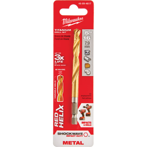 Foret Shockwave, 5/16", Titane, Cannelure 2-39/64", Pointe de 135° FMT Sales Ltd