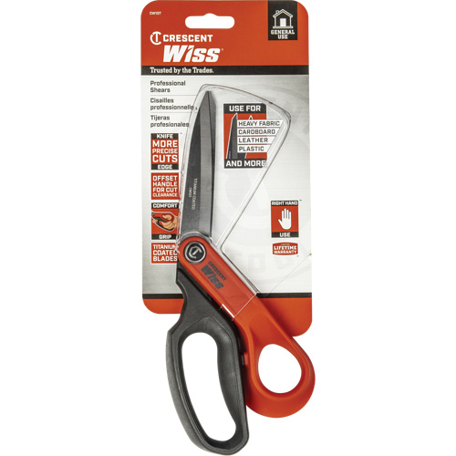 Cisaille pour ouvrier professionnel, 10", Poign&eacute;e Anneaux FMT Sales Ltd