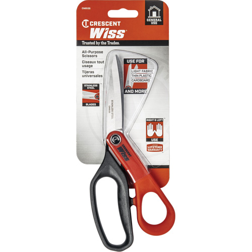 Stainless Steel All Purpose Tradesman Shears, 8-1/2", Rings Handle FMT Sales Ltd