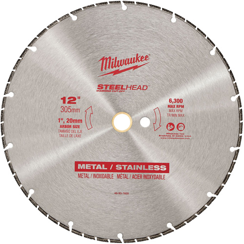 Steelhead Diamond Cut-Off Circular Saw Blade, 12", Metal Use FMT Sales Ltd
