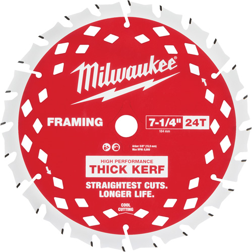 Thick Kerf Framing Circular Saw Blade, 7-1/4", 24 Teeth, Wood Use FMT Sales Ltd
