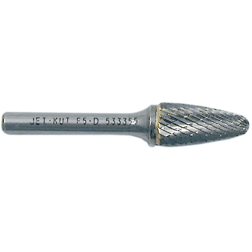 F1-D JET-KUT&reg; Tree Shape Burr with Radius End, 1/4" Dia., 5/8" Depth of Cut FMT Sales Ltd