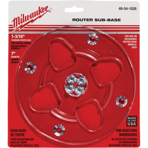 Clear 7" Diameter 1-3/16" Center Hole Sub-Base FMT Sales Ltd