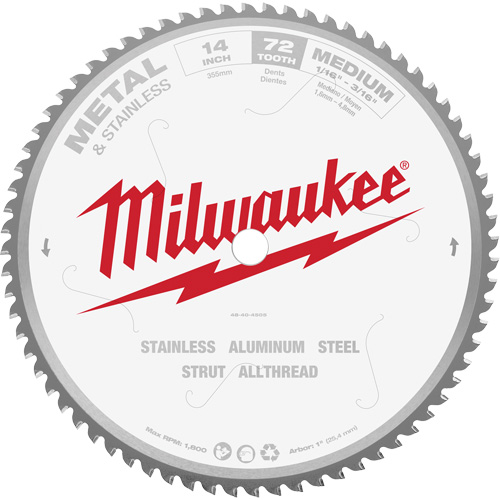 Endurance&reg; Circular Saw Blade, 14", 72 Teeth, Metal Use FMT Sales Ltd
