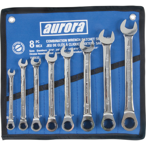 Fixed Head Wrench Set, Combination, 8 Pieces, Imperial FMT Sales Ltd