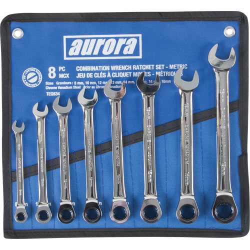 Fixed Head Wrench Set, Combination, 8 Pieces, Metric FMT Sales Ltd