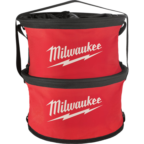Parachute Organizer Bag, 11-4/5" L x 11-4/5" W x 11" H, Nylon, Black/Red FMT Sales Ltd