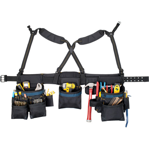 Carpenter's Tool Belt, Polyester, Black FMT Sales Ltd