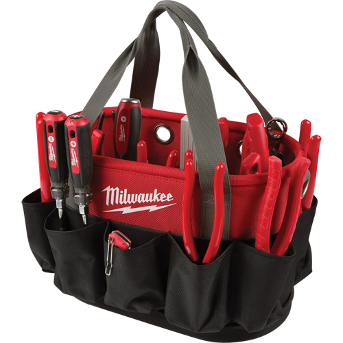 Utility Oval Bag, Ballistic Nylon, 24 Pockets, Black/Red FMT Sales Ltd