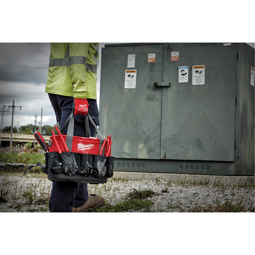 Utility Oval Bag, Ballistic Nylon, 24 Pockets, Black/Red FMT Sales Ltd