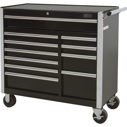 Industrial Tool Cart, 11 Drawers, 41" W x 18-3/4" D x 39-1/3" H, Black FMT Sales Ltd