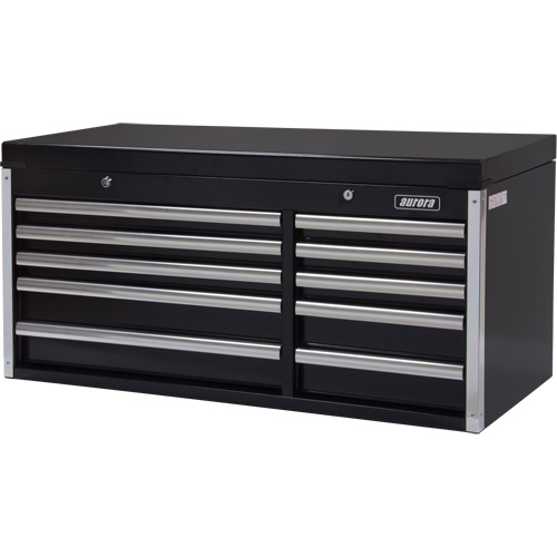 Industrial Tool Chest, 41" W, 10 Drawers, Black FMT Sales Ltd