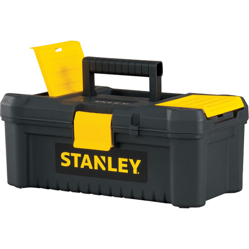 Coffre &agrave; outils avec plateau Essential, 12-1/2" la x 7-3/8" p x 5-1/8" h, Noir/Jaune FMT Sales Ltd