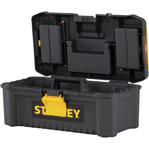 Coffre &agrave; outils avec plateau Essential, 12-1/2" la x 7-3/8" p x 5-1/8" h, Noir/Jaune FMT Sales Ltd