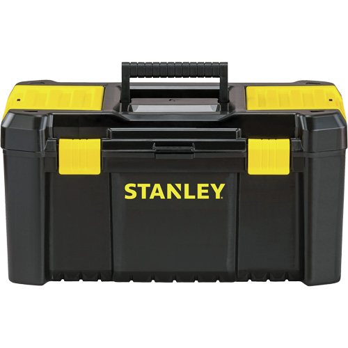 Coffre &agrave; outils avec plateau Essential, 19" la x 9-7/8" p x 9-3/4" h, Noir/Jaune FMT Sales Ltd