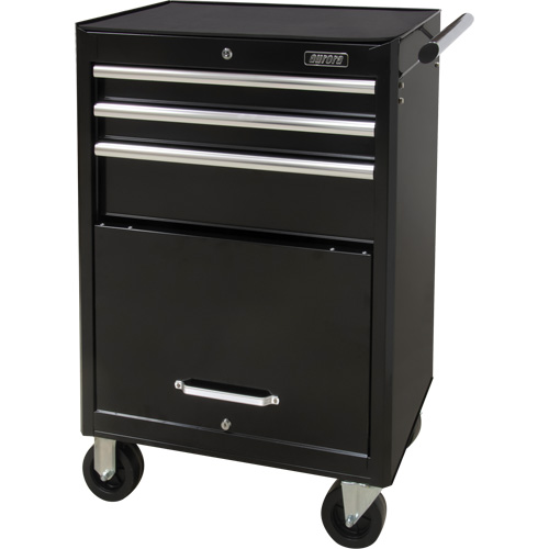 Chariot &agrave; outils industriel, 3 tiroirs, 29-4/5" la x 21-1/5" p x 38-4/5" h, Noir FMT Sales Ltd