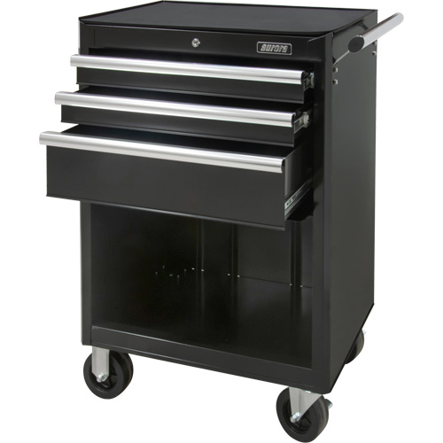 Chariot &agrave; outils industriel, 3 tiroirs, 29-4/5" la x 21-1/5" p x 38-4/5" h, Noir FMT Sales Ltd