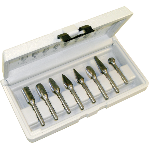 CLEVELAND Right Hand Spiral Burr Sets, 8 Pieces FMT Sales Ltd