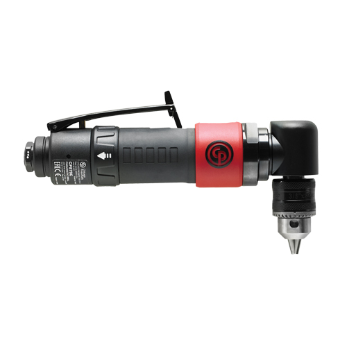 Perceuse pneumatique angulaire r&eacute;versible, mandrin 3/8", Entr&eacute;e d'air 1/4" NPT, Tr/min &agrave; vide 2000 FMT Sales Ltd